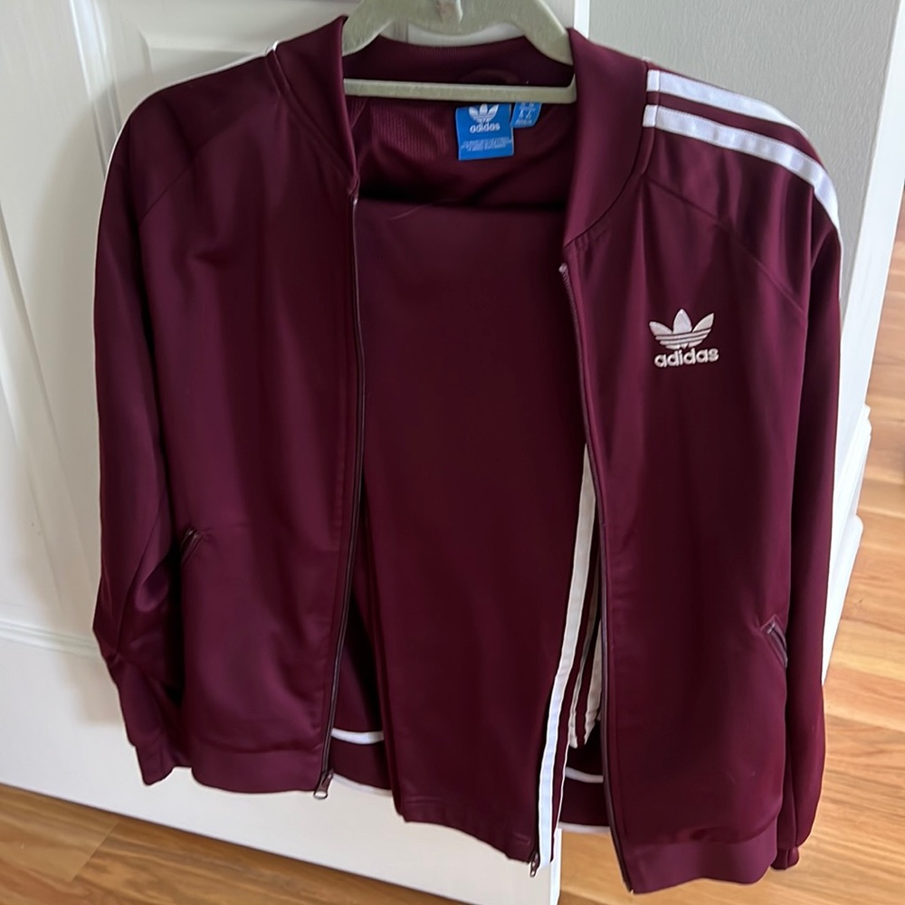 Adidas 3 stripes matching tracksuit - size S